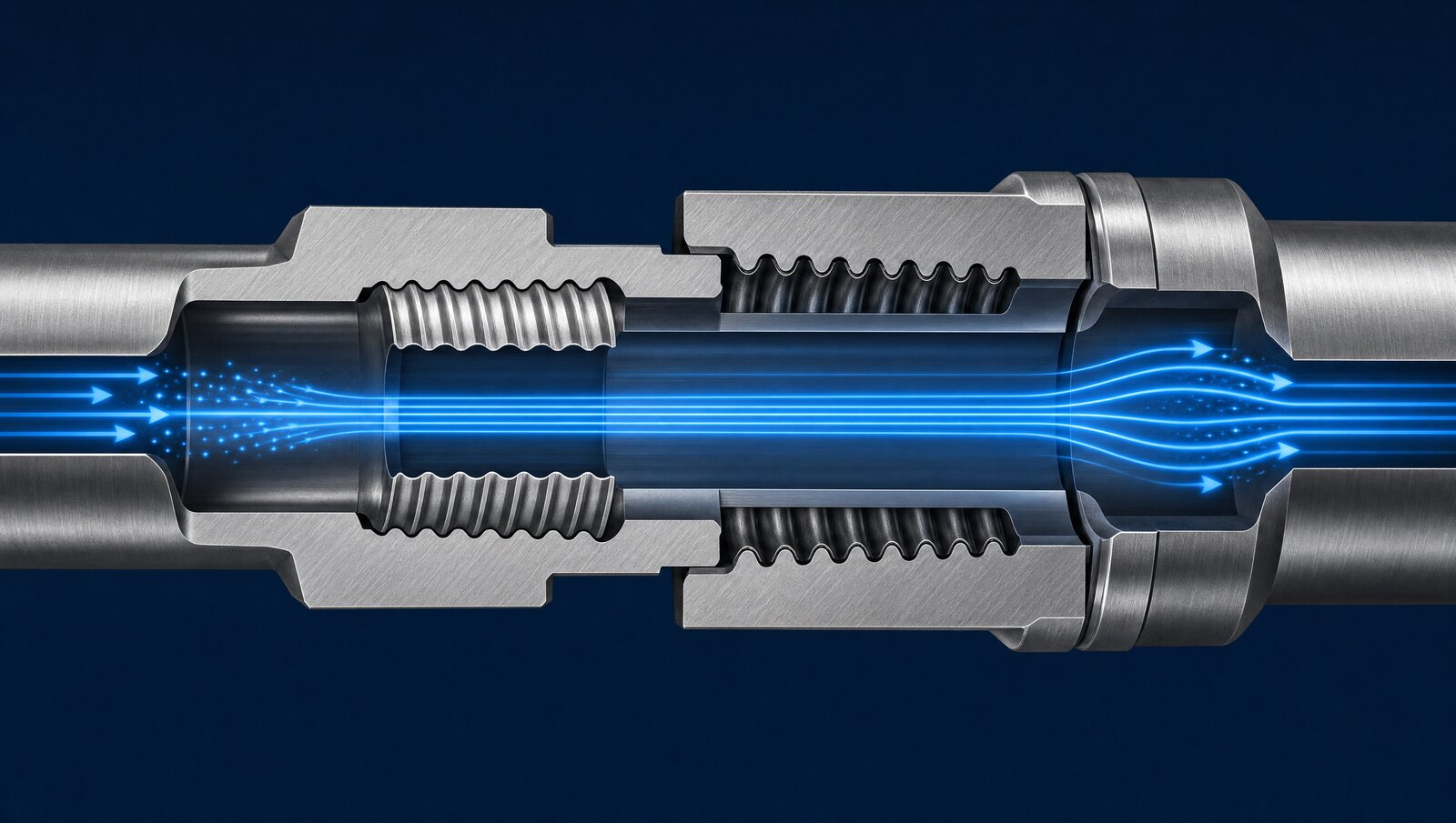 PTECH+ internal diameter flow cutaway