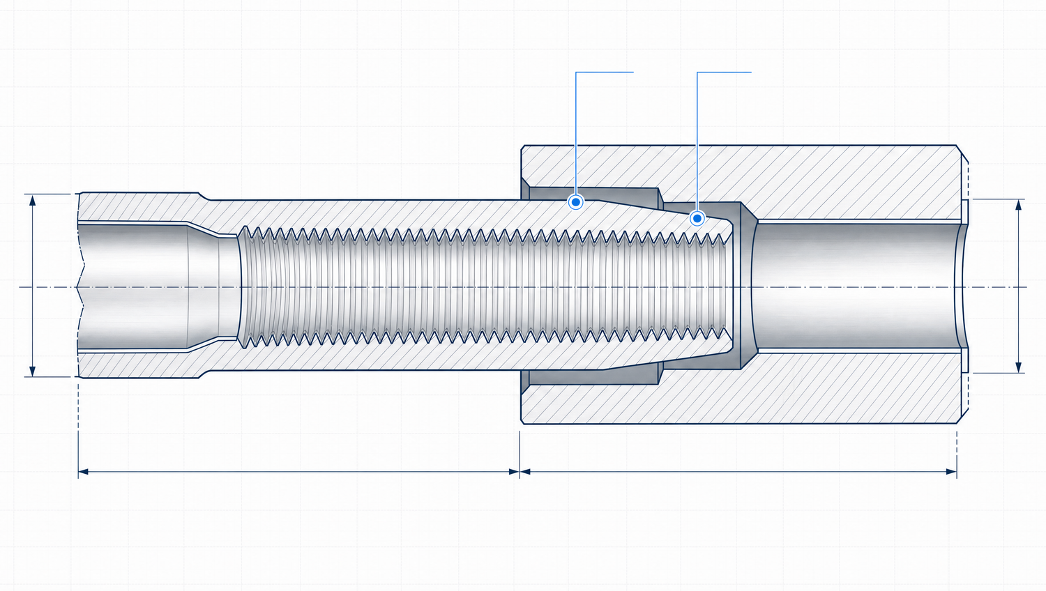 TSDS double-shoulder connection cross-section